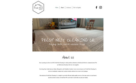 Fresh Nest Cleaning: A local cleaner can now gain momentum and grow her client base with expert SEO and a showcase of her work.