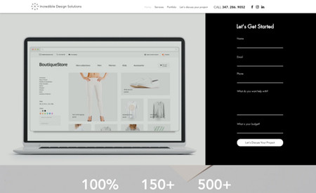 Design Solutions: Branding + Website Design & Development (My Company).