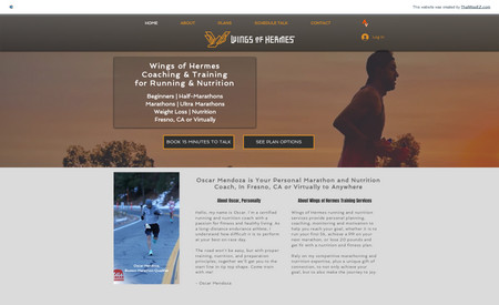 Wings Of Hermes: Designed and built website and brand from concept with owner's business needs, including logo, brand color palette and ability to purchase training plans and link to meeting schedule. Plus, search-optimization and connection to Google properties for target keyword indexing and ranking. 