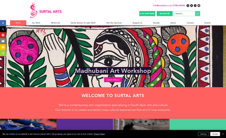 Surtal Arts: Surtal Arts are a combined contemporary arts organisation with specialism in South Asian arts & culture.  They exist to create wonderful, educational cross-cultural experiences and enrich the lives of young people.