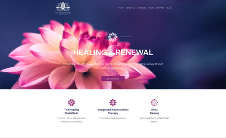 Amethysts LightTouch: Website design for professional Reiki Healer and Trainer.
Selling online classes and services.