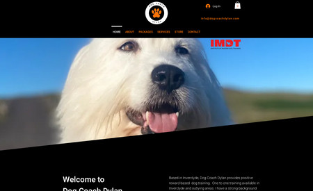 Dog Coach Dylan: Client  is a Dog Coach who wanted a store on his site.  He was happy with the quick turnaround and how easy it was to manage his own site