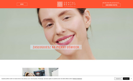 Dental Beauty Klimaszewska: Projektowanie strony, wdrożenie strony do Internetu, doradztwo marketingowe.