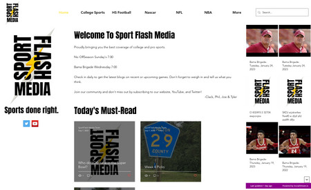 Sport Flash Media: Wix Blog
Social Media Widget