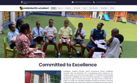 Lindengates Academy: Designed and Developed from scratch