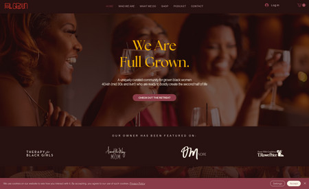 Full Grown: For this project, we strategized the brand's identity, refined the color palette and fonts, provided shoot direction, and fully designed and integrated the website.