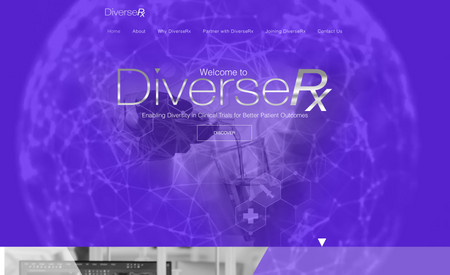 Diverse Rx: Custom Website / mobile Site with custom logo layout. 