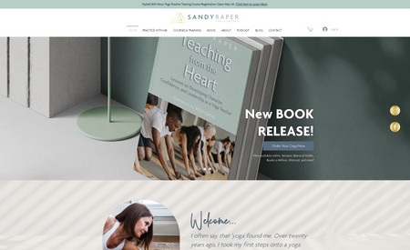 Sandy Raper: We help Sandy with her brand development, website design, and photography services. She has years of experience in her industry as a yoga instructor. When Sandy reached out to us, she wanted a full rebrand with the new website. Her previous website was built on a WordPress website which we help her move over to Wix and give it a full fresh design that not only let her showcase her new brand but also provide her with a user-friendly platform to manage the site herself. Sandy wanted the design to be modern and also have the capabilities to share her podcast as well as a blog on the website, and we delivered! We also provide her website with booking services that allow her audience to sign up and become a member of her website so that they can stay in touch with the latest happenings. We also help her create different packages with a payment plan to allow her audience with options at the checkout.