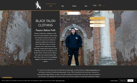 Black Talon Clothing: Website Redesign