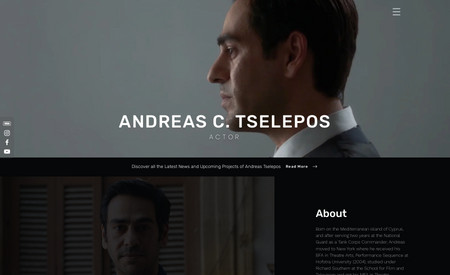 Andreas C. Tselepos: We created an amazing website that showcases the work of one of the most famous actors in Cyprus.