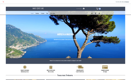 amalfi-coast-land: Site de e-commerce de produits d'Italie.