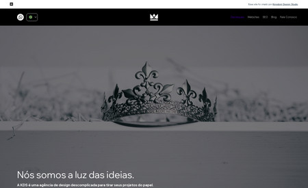 Kingdom Studio: Website da agência.