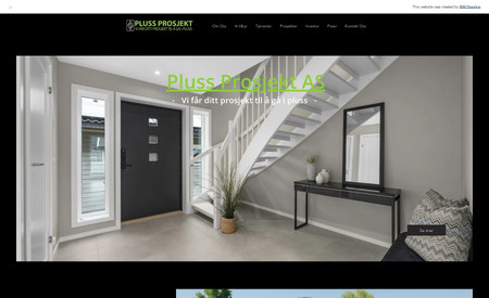 Pluuss Prosjekt: Created the site