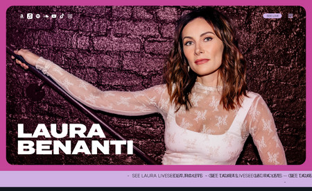Laura Benanti: Tony® Award-winner and five-time Tony® Award nominee Laura Benanti is a highly celebrated stage and screen actress. Ms. Benanti has an impressive television roster including Hulu’s LIFE & BETH, created by and starring Amy Schumer, the hit series YOUNGER, HBO Max’s GOSSIP GIRL reboot, and the second season of HBO Max’s THE GILDED AGE. 

​

Laura came to us wanting a new, modern visual identity that truly represented her as a performer. Truly a funny and fearless icon of the industry we made sure to incorporate bold colours and even bolder type. Our goal for Laura Benanti’s new visual identity and website is to encapsulate the essence of her multifaceted career while ushering in a fresh, modern era. This redesign focuses on creating an immersive experience that truly reflects Laura's unique blend of talent, elegance, and versatility. We aim to capture the dynamism of her presence both on stage and screen, showcasing her achievements in a way that resonates with both long-time fans and new audiences alike.