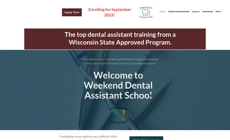 Weekend Dental Assistant School: Finding the career path for you is difficult. With worrying about the financials and the time commitment of school, many settle for a job they're not content with. Here, you don't have to settle for less; come learn with the best. In just 10 consecutive Saturdays you can find a new fulfilling career just ahead!
