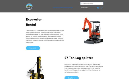 Equipment Rentals : This is a website developed for client providing equipment and machine on rental