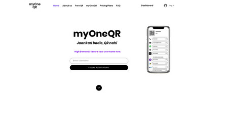 myOneQR: myOneQR is a Smart QR Code Generator which helps you to create your digital profile for your business, restaurant or personal profile.