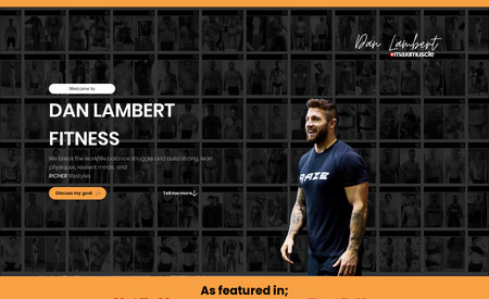 Dan Lambert Fitness (Editor X): Built in Editor X, this site was created for a fitness coach.

It is highly responsive, and features images that move as you scroll through the site, and some contact forms.

The customer was looking for a site that was very responsive, and that would catch the customer's attention. He wanted movement, and did not want the site to look static.