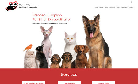 Stephen J. Hopson - Pet Sitter Extraordinaire: An enterprising pet sitter and dog walker needed to reach more new clients. The website includes current photos and videos.