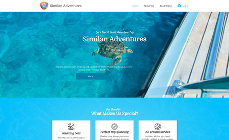  Similan Adventures: Sicilian Islands Tours Website Design in Wix platform.