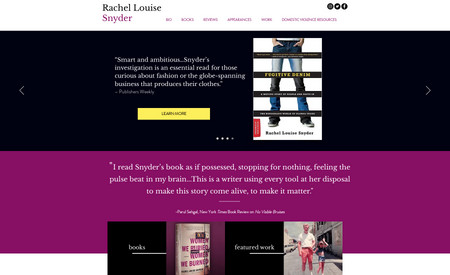 Rachel Louise Snyder, Author: Website for author, Rachel Louise Snyder, showcases her new book as she heads out on tour.