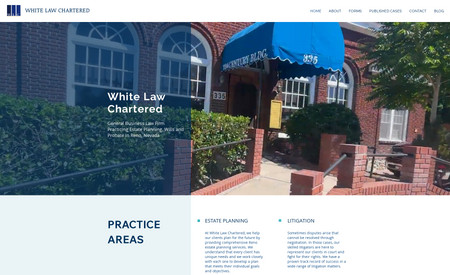 White Law Chartered: We recreated White Law Chartered's whole website transferring them from Wordpress over to Wix. Included in their package we made converted their logo to digital, gathered video/photo footage and headshots, written content, and got them a shorter domain name.