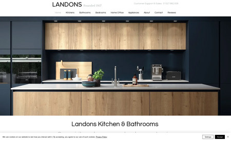 landons: To redesign a new website for a Kitchen & Bathroom company. Looking for a clean and contemporary design that reflects products. Incorporate the history of the company and re-design the logo/brand.
