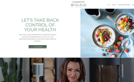 Annabelle Smith : Wellness Coach Website Redesign