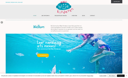Blije Kinderen: The Sweetest Swimming School! Web and Graphic Design.