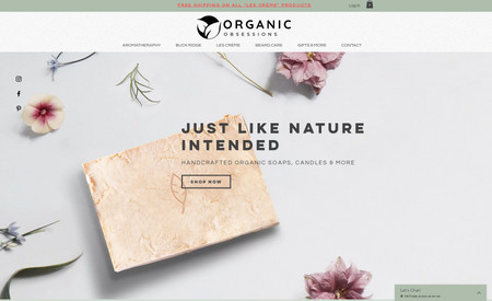 eCommerce - Retail: Organic Soaps, Candles, Beard Care & More.