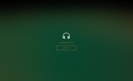 Music For Headphones: Custom home page interactions and audio controls. 