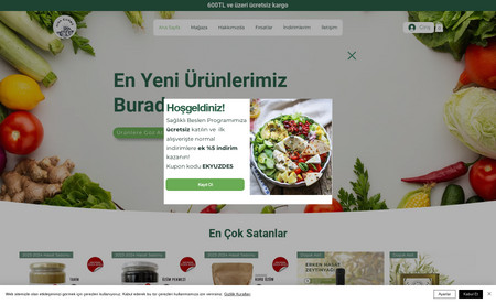 Hira Gurme: Doğal besin ürünleri e-ticaret web sitesi.