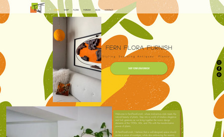 Fern flora furnish: Mid Century Modern Designer with online store. 
