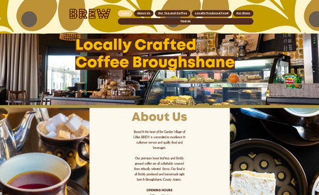 BREW: BREW is a 1970's themed barista- style coffee house. Gazelle Communications were asked to design their new logo and website around the groovy 70's theme of the restaurant. 