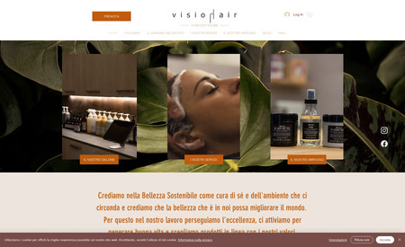 Vison Hair Studio: Design del sito web, compreso set fotografico