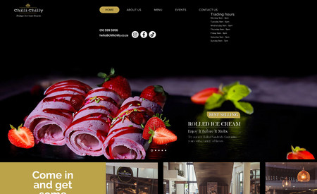 Chilli Chilly: South Africa Based Boutique Ice Cream Store Website