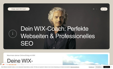 WIX.Coach: Als *****WIX-Legend Partner entwickeln wir täglich perfekte Webseiten mit dem WIX-Webseiten-Baukastensystem und geben Hilfestellung als WIX Coach für alle inhaltlichen und technischen Anliegen. Gregor Jasch sorgt für professionelle WIX-Webseiten- und SEO-Marketing sowie für den nötigen Wissenstransfer, der für die Transformation in den Online-Erfolg benötigt wird.