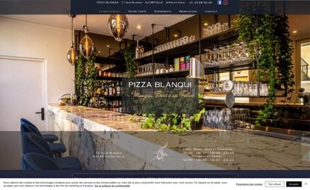 pizza-blanqui: Création d'un site vitrine pour un restaurant-pizzeria à Alfortville.
Menus et cartes crées manuellement. Formulaire de contact et de réservation.