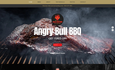 dizzybbq: This client needed a logo and website, about page, instagram photos feed and menu for their smoked meats.