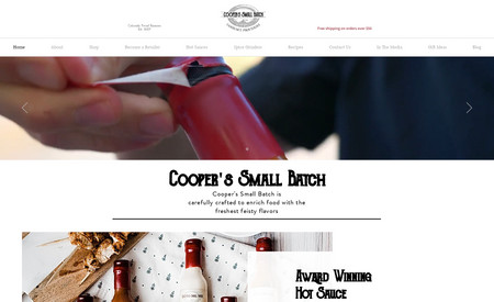Cooper's Small Batch: Client needed help with analytics and redesigning certain pages. We completed the tasks and ensured the site was mobile responsive. 