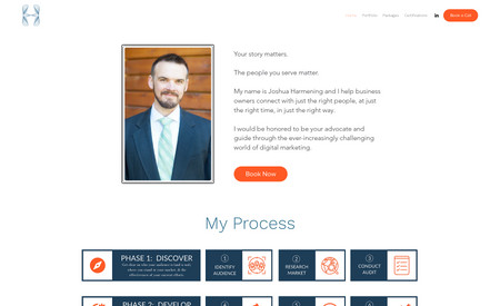Joshua R Harmening: This is my website.  I keep this updated with my latest projects and have generated significant work through and from it.