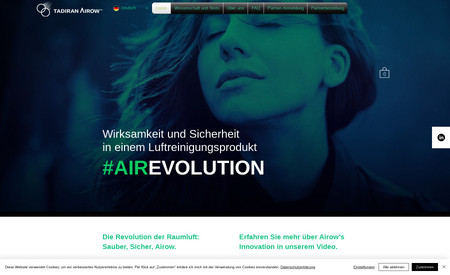Airow Luftreiniger: Webdesign, Responsive Design, SEO Optimierung