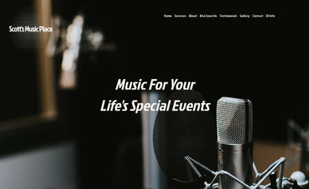 Scott Music Place: We redesigned the website to the amazing Editor X capabilities, allowing the customer to edit their website without any concerns with various displays.