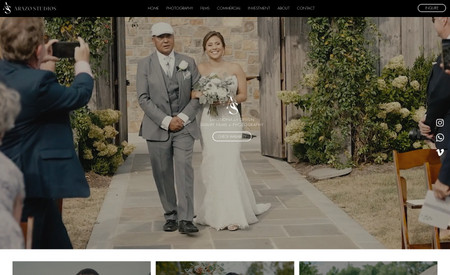 Arazo Weddings: Website for a wedding photography and videography business