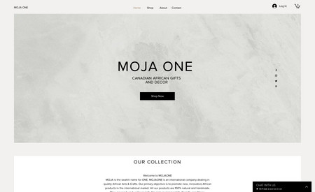 Moja One: African inspired Canadian based Ecommerce gifts shop.