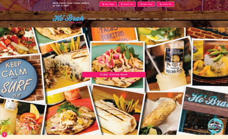 Ho'Brah: A Taco Joint: This funky taco joint got the perfect online presence to showcase its menu and offer online ordering.
