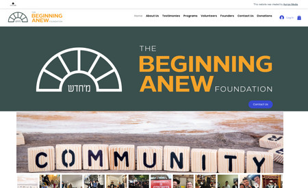 Beginning Anew Foundation: Website for Non profit Organization