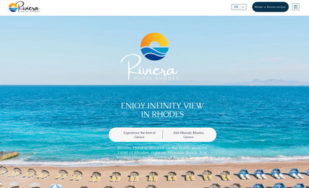 Riviera Hotel Rhodes: We completely redesigned and improved on all matters the website of Riviera Hotel Rhodes. Also we designed a beautiful new logo for them. 