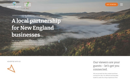 Advertise NewEngland: This modern and sleek website was designed to inform potential advertisers in the New England area. This advanced website utilizes forms, gated pages, and pdf downloads.
