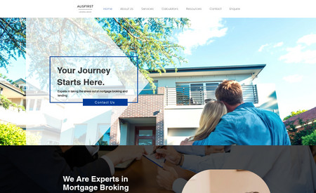 AusFirst Lending: A mortgage broker website build from new